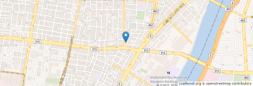 Mapa de ubicacion de 上海厨房 en Giappone, Tokyo, 台東区.