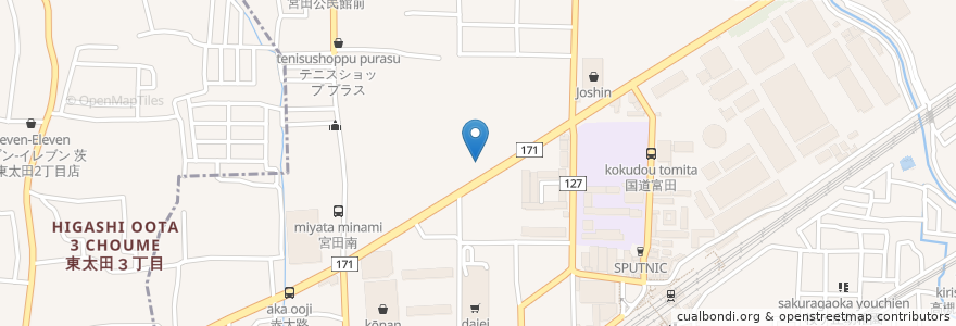 Mapa de ubicacion de びっくりドンキー en 日本, 大阪府, 高槻市.