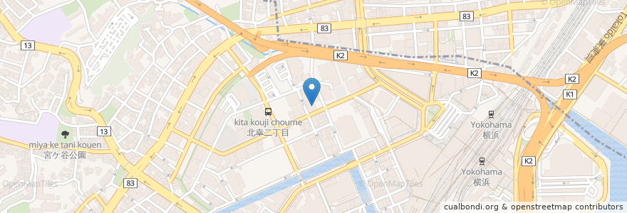 Mapa de ubicacion de 個別教室のトライ en 日本, 神奈川縣, 横滨市, 西区, 神奈川区.