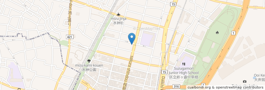 Mapa de ubicacion de 松竹泉(跡) en 日本, 東京都.