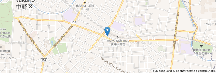 Mapa de ubicacion de 富士そば en Japón, Tokio, Nakano.