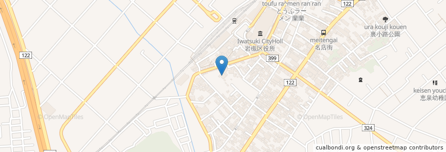 Mapa de ubicacion de 芳林寺 en اليابان, 埼玉県, さいたま市, 岩槻区.