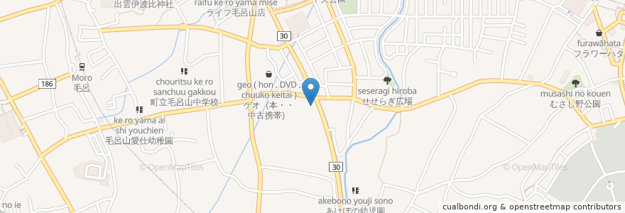 Mapa de ubicacion de 毛呂山キッチン伊呂波 en Japón, Prefectura De Saitama, 入間郡, 毛呂山町.