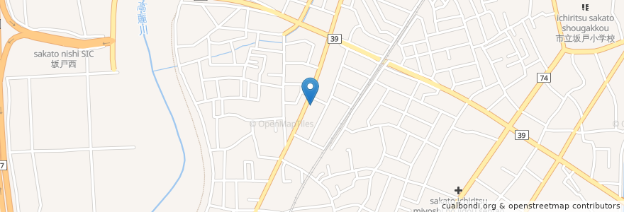 Mapa de ubicacion de 来来亭　坂戸店 en 일본, 사이타마현, 坂戸市.