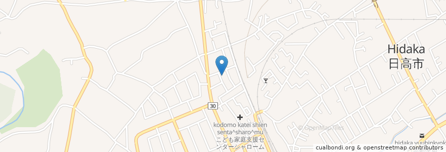 Mapa de ubicacion de 手打ちうどん　はら en 日本, 埼玉県, 日高市.