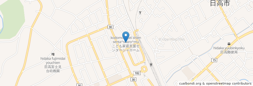 Mapa de ubicacion de 向日葵(居酒屋) en Japonya, 埼玉県, 日高市.