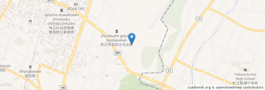 Mapa de ubicacion de 常楽寺 en Japan, Präfektur Saitama, 秩父市.