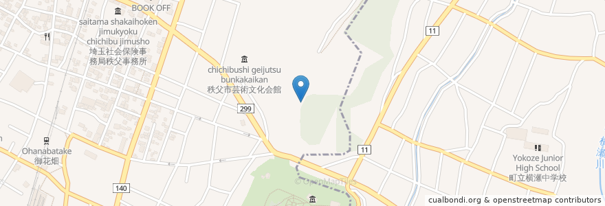 Mapa de ubicacion de 上之壷稲荷神社 en Giappone, Prefettura Di Saitama, 秩父市.
