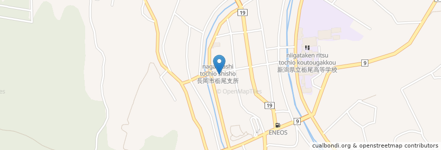 Mapa de ubicacion de 食堂きんちゃん en 일본, 니가타현, 長岡市.