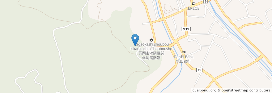 Mapa de ubicacion de 諏訪神社 en ژاپن, 新潟県, 長岡市.
