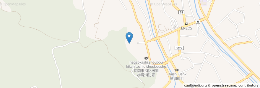 Mapa de ubicacion de 宝光院 en Japan, Niigata Prefecture, Nagaoka.