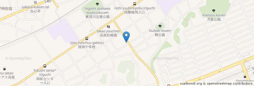 Mapa de ubicacion de 典代婁 en 日本, 東京都, 八王子市.