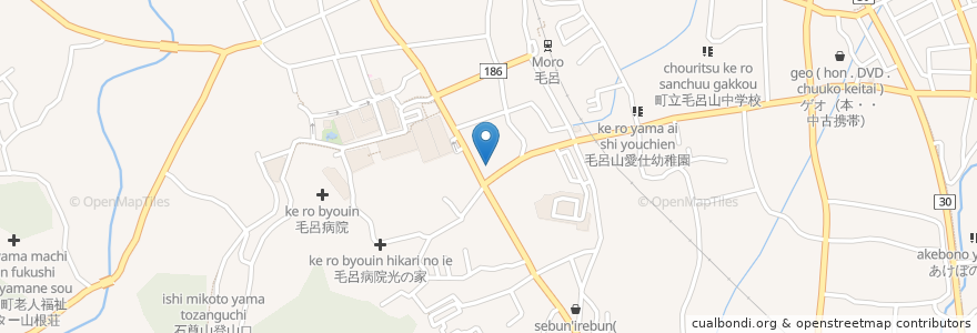 Mapa de ubicacion de 創作ダイニング　バカラ en Japan, Saitama Prefecture, Iruma County, Moroyama.