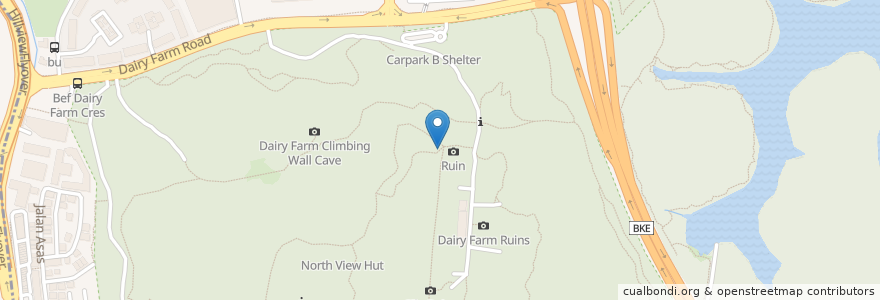 Mapa de ubicacion de Dairy Farm Hut en Singapura, Northwest.