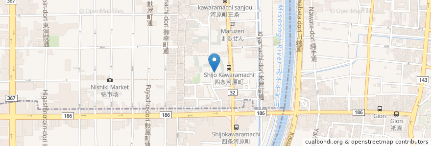 Mapa de ubicacion de 西導院 en Japan, 京都府, Kioto, 中京区.