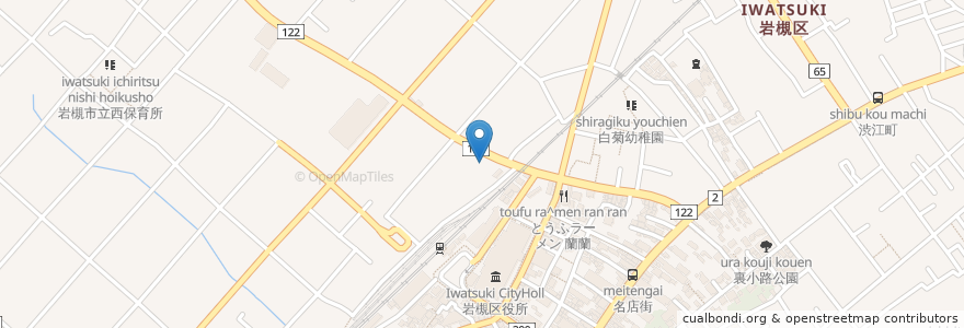 Mapa de ubicacion de ふじえ接骨院・鍼灸院 en اليابان, 埼玉県, さいたま市, 岩槻区.