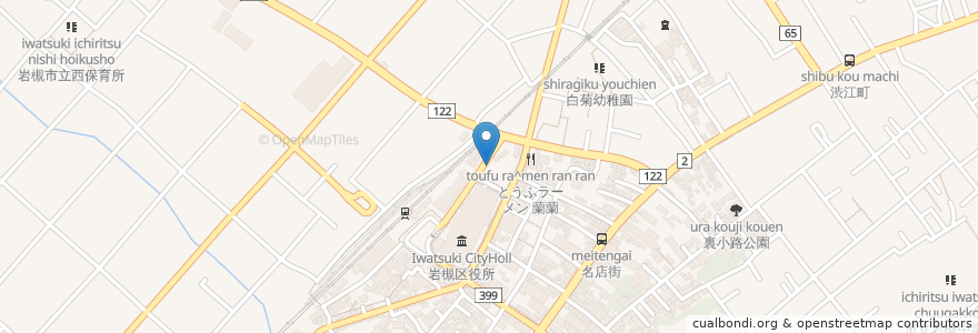 Mapa de ubicacion de ぴあっと en Japonya, 埼玉県, さいたま市, 岩槻区.