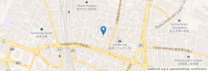 Mapa de ubicacion de はじまりはいつも...ゴーロクキュー en اليابان, 東京都, 新宿区.