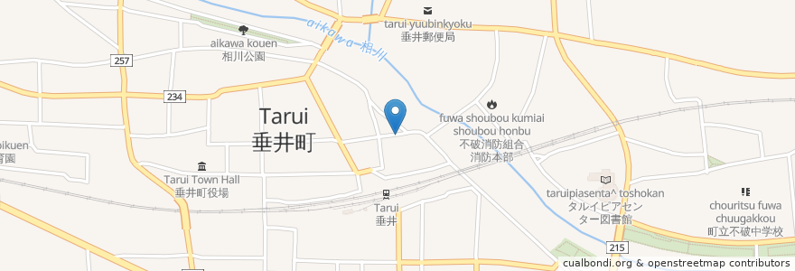 Mapa de ubicacion de 食彩いわさき en Japan, Gifu Prefecture, Fuwa County, Tarui.