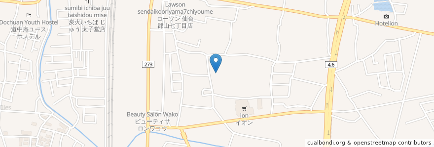 Mapa de ubicacion de 諏訪パレット保育園 en 日本, 宮城県, 仙台市, 太白区.