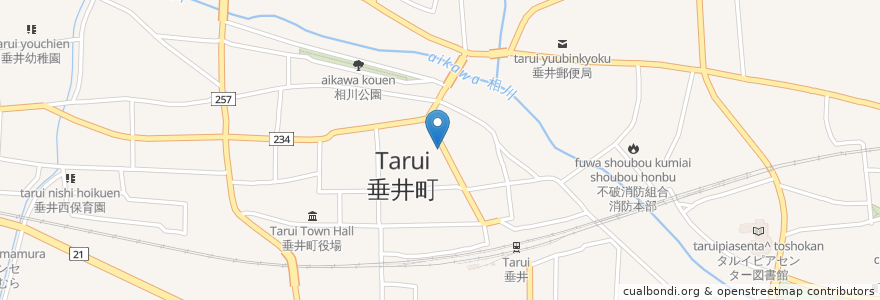 Mapa de ubicacion de 三富士 en 日本, 岐阜県, 不破郡, 垂井町.