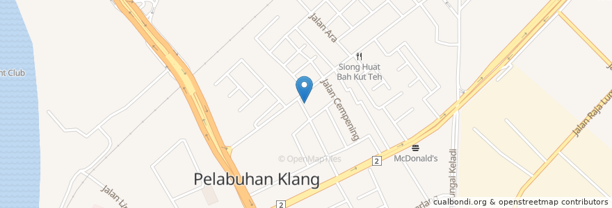 Mapa de ubicacion de Klinik Utama en Malezya, Selangor, Majlis Perbandaran Klang.