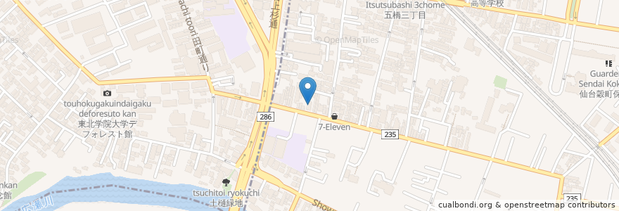 Mapa de ubicacion de やおいた歯科 en Japonya, 宮城県, 仙台市.