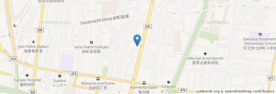 Mapa de ubicacion de オリンピック湯(跡) en 日本, 東京都, 江東区.
