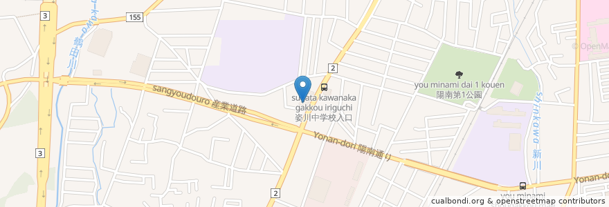 Mapa de ubicacion de すたみな太郎 en 日本, 栃木県, 宇都宮市.