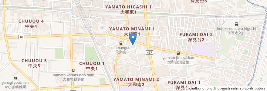 Mapa de ubicacion de やまと鍼灸整骨院 en اليابان, كاناغاوا, 大和市.