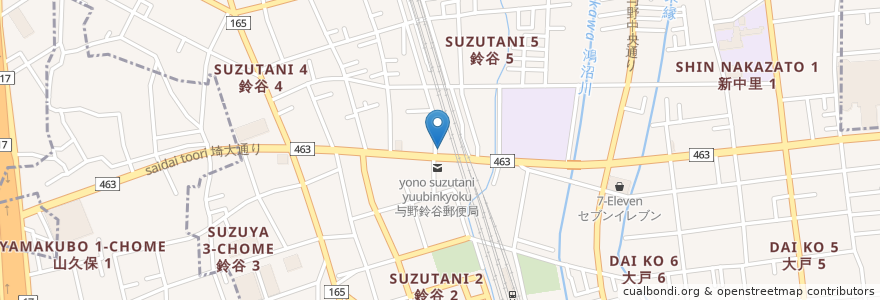 Mapa de ubicacion de 加茂歯科クリニック en Japonya, 埼玉県, さいたま市, 中央区.