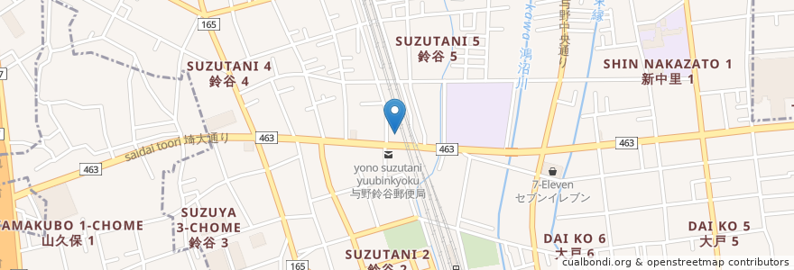 Mapa de ubicacion de スターバックス en Japan, Präfektur Saitama, Saitama, 中央区.