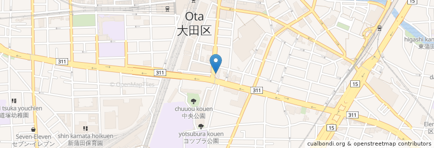 Mapa de ubicacion de 松木歯科医院 en ژاپن, 東京都, 大田区.