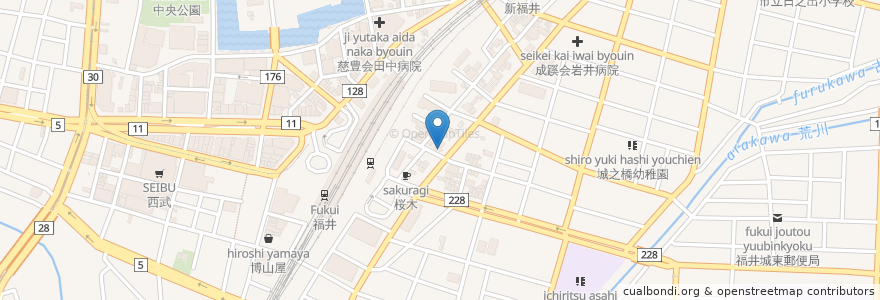 Mapa de ubicacion de 味美家 en Japan, Fukui Prefecture, Fukui.