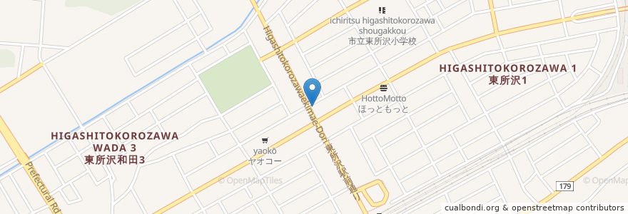 Mapa de ubicacion de 十一番 en Japan, Präfektur Saitama, 所沢市.