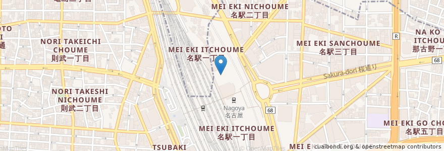 Mapa de ubicacion de ゲートハウス en ژاپن, 愛知県, 名古屋市, 中村区.