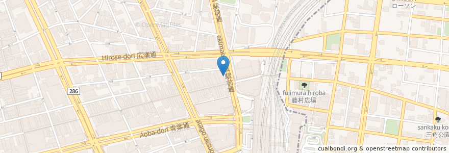 Mapa de ubicacion de 新古々がみそ 仙台駅前店 en Japan, Präfektur Miyagi, 仙台市, 青葉区.