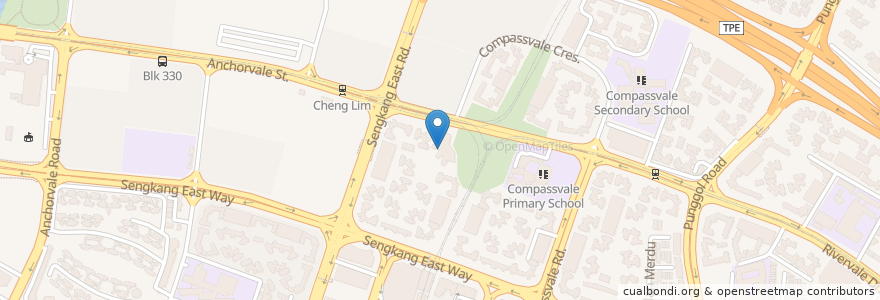Mapa de ubicacion de Healthmark Family Clinic (Compassvale) en Singapour, Northeast.