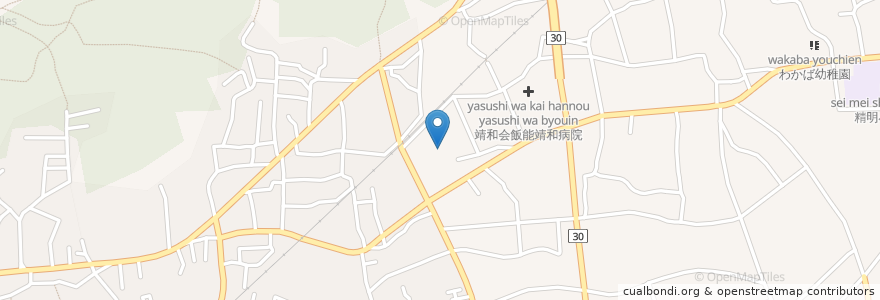 Mapa de ubicacion de 白子神社 en 日本, 埼玉県, 飯能市.