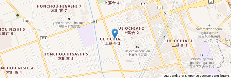 Mapa de ubicacion de 北与野耳鼻咽喉科 en 日本, 埼玉县, 埼玉市, 中央区.