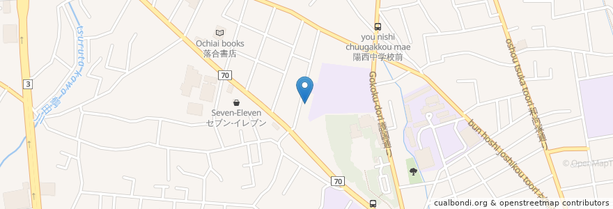 Mapa de ubicacion de 陽西保育園 en Japão, 栃木県, 宇都宮市.