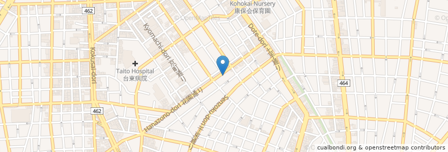 Mapa de ubicacion de ココア en Japão, Tóquio, 台東区.