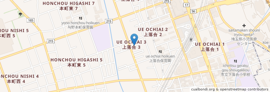 Mapa de ubicacion de 書道教室 en 日本, 埼玉県, さいたま市, 中央区.