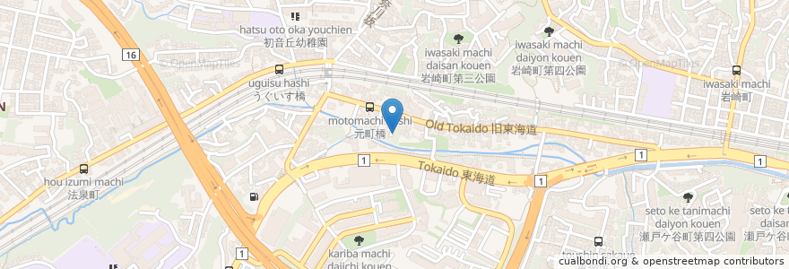 Mapa de ubicacion de われもこう en Japan, Kanagawa Prefecture, Yokohama, Hodogaya Ward.