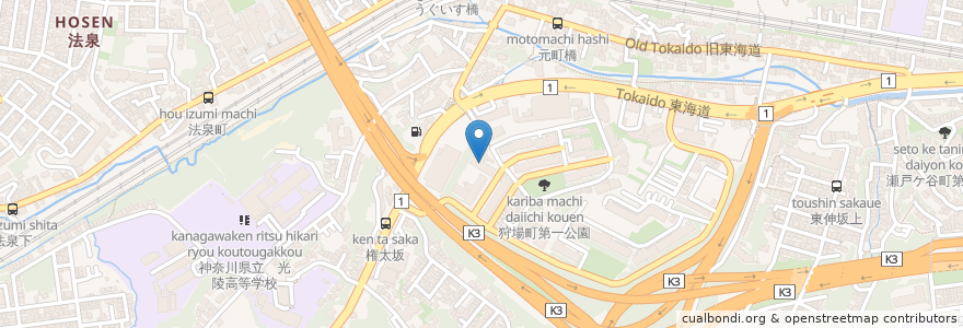 Mapa de ubicacion de ツクイ・サンシャイン保土ヶ谷 en 일본, 가나가와현, 요코하마시, 保土ヶ谷区.