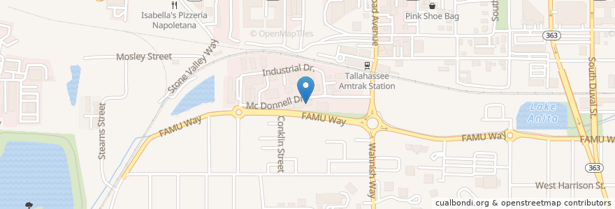 Mapa de ubicacion de Mickee Faust Clubhouse en United States, Florida, Leon County, Tallahassee.