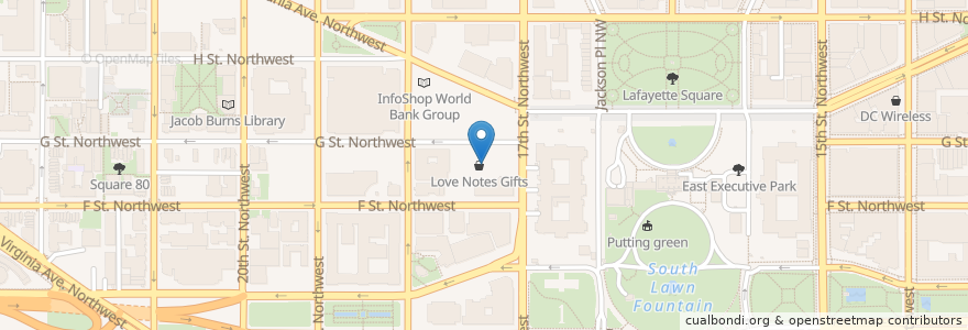 Mapa de ubicacion de Ellipse Cafe en 미국, 워싱턴 D.C., 워싱턴.