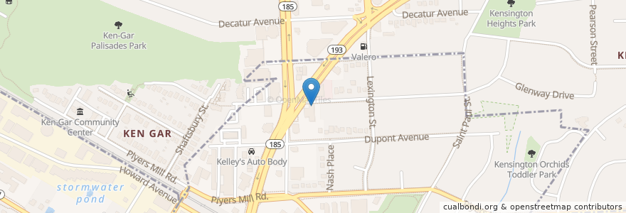 Mapa de ubicacion de M&T Bank en 미국, 메릴랜드, Montgomery County, North Kensington.