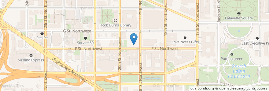 Mapa de ubicacion de Cafe Aria en United States, Washington, D.C., Washington.