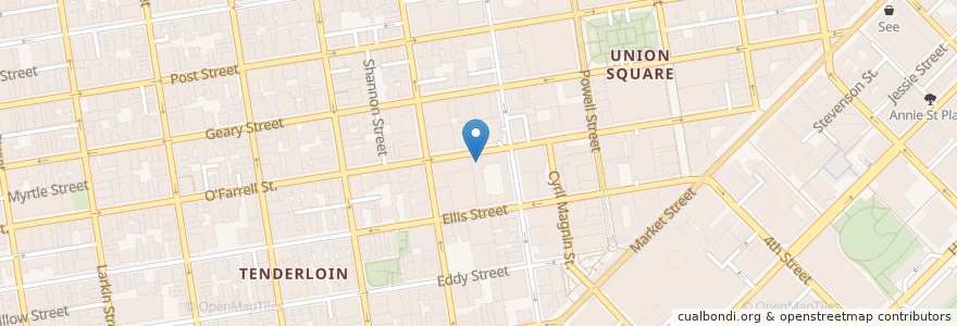 Mapa de ubicacion de Urban Tavern en United States, California, San Francisco City And County, San Francisco.